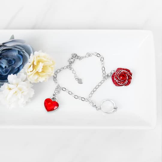 Austrian Crystal Rhodium Ring Charm by Bead Landing™